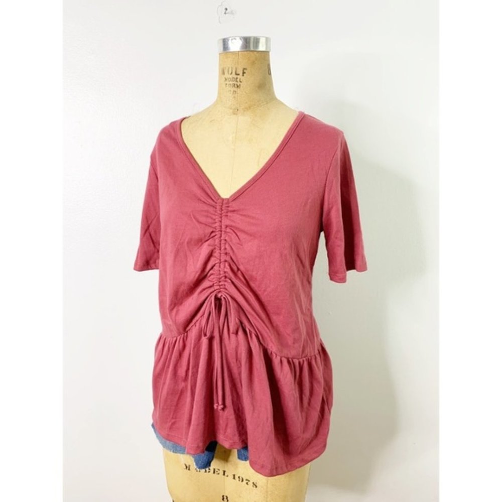 Sweet Claire Scruched Detail Knit Top